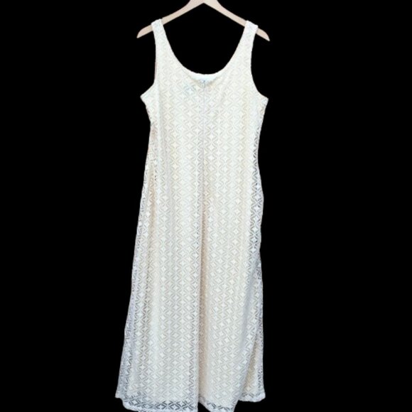 Lennie for Nina Leonard Lace Maxi Dress Womens XL Ivory - Picture 3 of 13